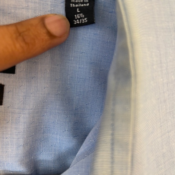 Calvin Klein Blue Dress Shirt Classic Fit - Picture 5 of 5